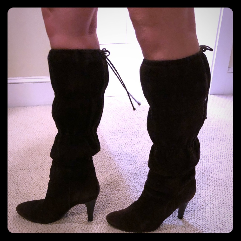 Guess suede espresso boots size 7